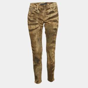 Ralph Lauren Brown Animal Print Denim Jeans M Waist 28"