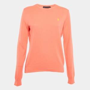 مملوكة مسبقًا Ralph Lauren Orange Cashmere Crew Neck Sweater L