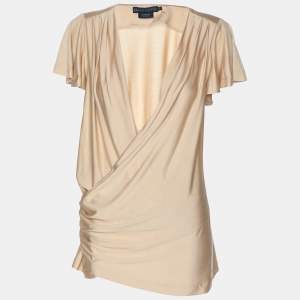 Ralph Lauren Beige Silk Top S