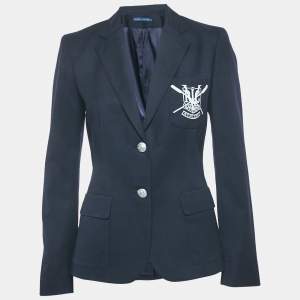 Ralph Lauren Navy Blue Wool Felt Rowing Club Blazer M
