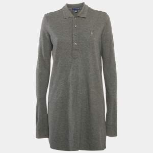 Ralph Lauren Grey Cotton Jersey T-Shirt Dress M