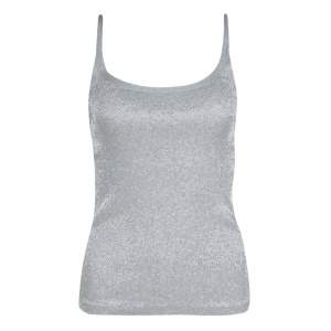 Pre Owned Ralph Lauren Grey Rib Knit Bead Embellished Sleeveless Tank Top S