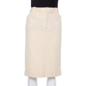 Ralph Lauren Cream Knit Pencil Skirt M