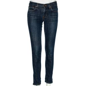 Ralph Lauren Deep Blue Denim Zipped Ankle Detail 342 Skinny Jeans M