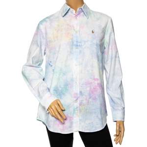 Ralph Lauren Multicolored Tie Dyed Cotton Button Front Relaxed Fit Shirt M