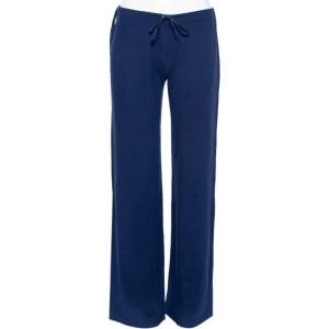 Pre Owned Ralph Lauren Navy Blue Cotton Pique Drawstring Detail Sweatpants M