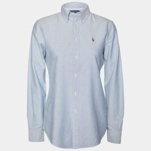 Ralph Lauren Blue Cotton Custom Fit Shirt S