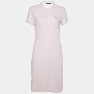 Ralph Lauren Pink Cotton Pique Polo Mini Dress M