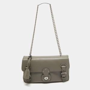 Ralph Lauren Grey Ricky Chain Shoulder Bag