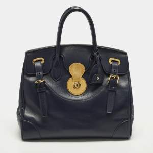 Pre Owned حقيبة يد رالف لورين ريكي 33 جلد كحلي