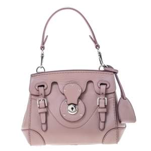 Pre Owned Ralph Lauren Pale Pink Leather Mini Ricky Tote