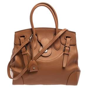 Pre Owned Ralph Lauren Brown Soft Leather Ricky 33 Tote