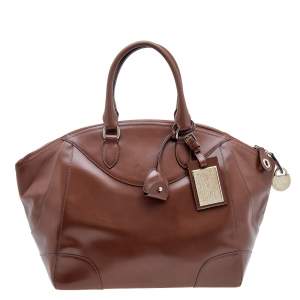 مملوكة مسبقًا حقيبة ساتشل رالف لورين بيدفورد جلد بني 