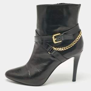 Ralph Lauren Black Leather Ankle Length Boots Size 36.5