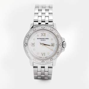 Raymond Weil Mother of Pearl Diamond Stainless Steel Tango 5399-STS-00995 Women's Wristwatch 28MM
