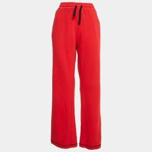 Pre Owned RED Valentino Red Cotton Flared Track Pants XL
