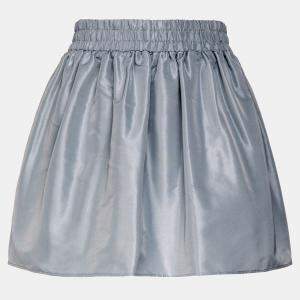 RED Valentino Grey Fabric Mini Skirt Size 42