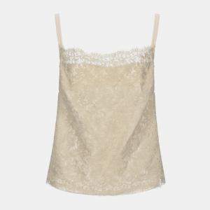 Red Valentino Peach Silk & Lace Camisole Top L (IT 44)