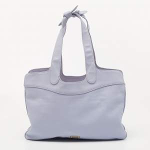 RED Valentino Lilac Leather Double Handle Bow Tote