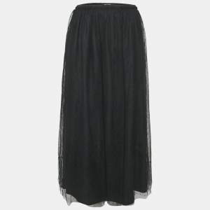 RED Valentino Black Tulle Midi Skirt M