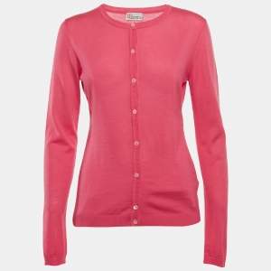 RED Valentino Pink Wool Knit Cardigan L