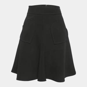 Pre Owned RED Valentino Black Crepe Heart Pocket Detail Mini Skirt M