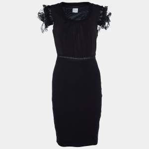 RED Valentino Vintage Knit Ruffled Sleeve Dress M
