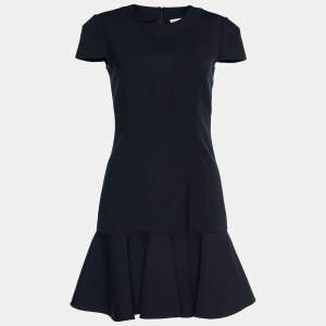 Pre Owned RED Valentino Black Jersey Short Sleeve Dress S