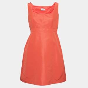RED Valentino Coral Pink Synthetic Sleeveless Dress M