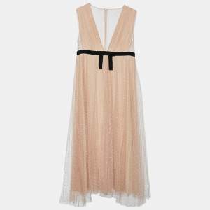 Pre Owned RED Valentino Light Pink Tulle D'Espirit Midi Dress M