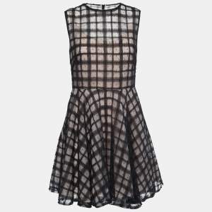 Pre Owned RED Valentino Black Tulle Flared Mini Dress M