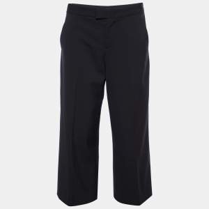 RED Valentino Black Wool Blend Wide Leg Culottes S