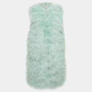 RED Valentino Pastel Green Feathered Waistcoat S