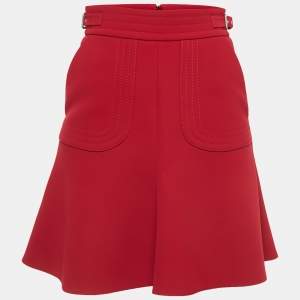 RED Valentino Red Crepe Mini Skirt S