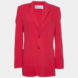 RED Valentino Pink Crepe Tailored Blazer M