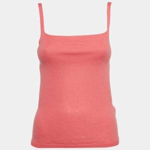 RED Valentino Pink Cashmere Knit Shoulder Strap Top M