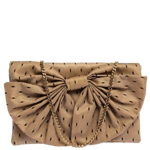 RED Valentino Lace Daisy Bow Chain Clutch