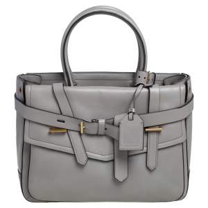 Reed Krakoff Grey Leather Gator Boxer II Tote