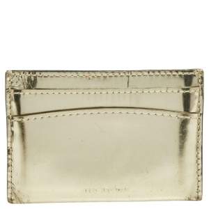 Reed Krakoff Metallic Gold Leather Card Holder