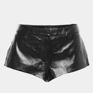 Retrofete Black Real Leather Hot Pants M