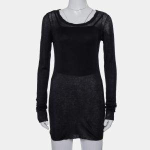 Rick Owens Black Knit Forever Tunic Top M