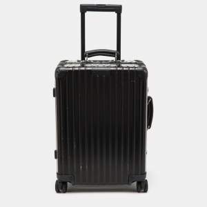 Pre Owned Rimowa Black Polycarbonate Essential Cabin S Luggage 45