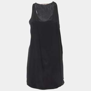 Roberto Cavalli Black Silk Bead Detail Sleeveless Top M