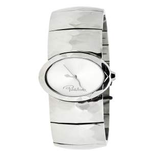 Pre Owned Roberto Cavalli Silver Stainless Steel Multiface R7253133515 Women's Wristwatch 36 mm