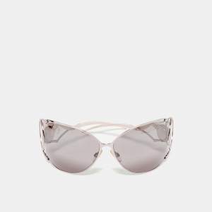 Pre Owned Roberto Cavalli Light Pink Zircone 464S Oversized Sunglasses