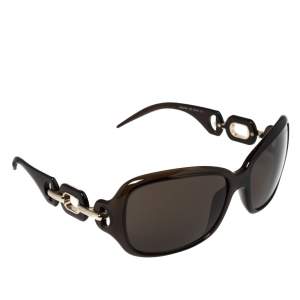Roberto Cavalli Brown & Gold Tone/ Brown 516S Rectangle Sunglasses