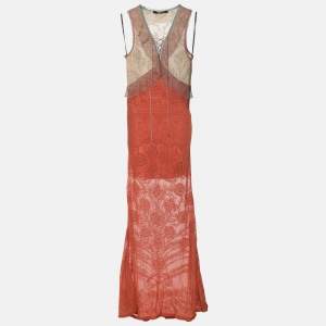 Roberto Cavalli Multicolor Lamé Fabric Dress S