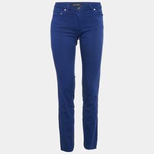 Roberto Cavalli Navy Blue Embroidered Denim Jeans S Waist 26"