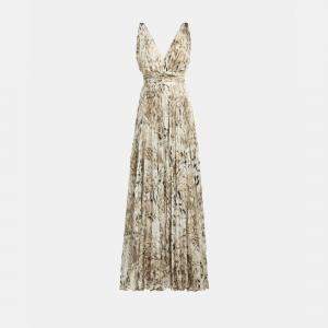 Roberto Cavalli Printed Silk Maxi Dress IT 40