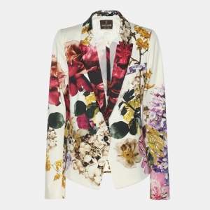 Roberto Cavalli Multicolor Floral Print Blazer M